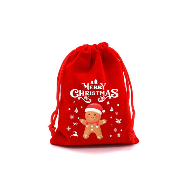 Red Velvet Christmas Gift Bag
