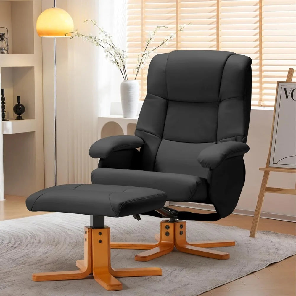 Swivel Recliner Chair with Ottoman