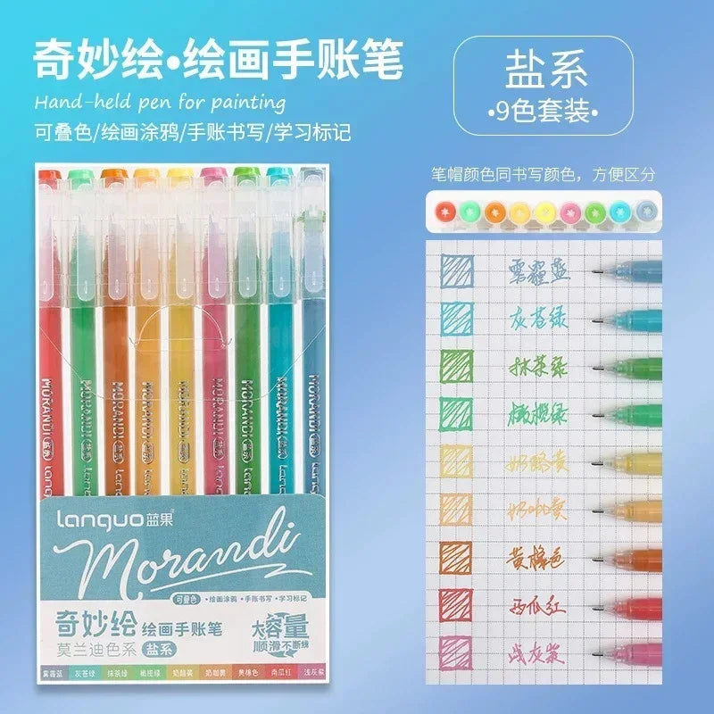 198/6 PCS Morandi Gel Pen Set