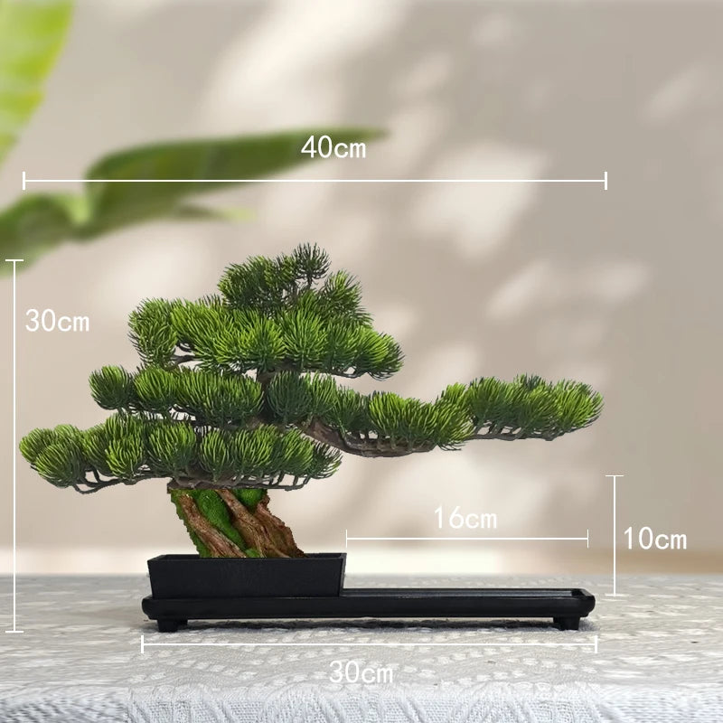Simulated Welcome Pine Bonsai Ornament