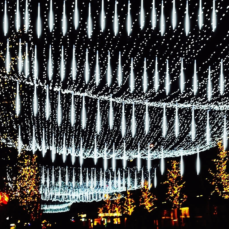 LED Meteor Shower Rain String Lights