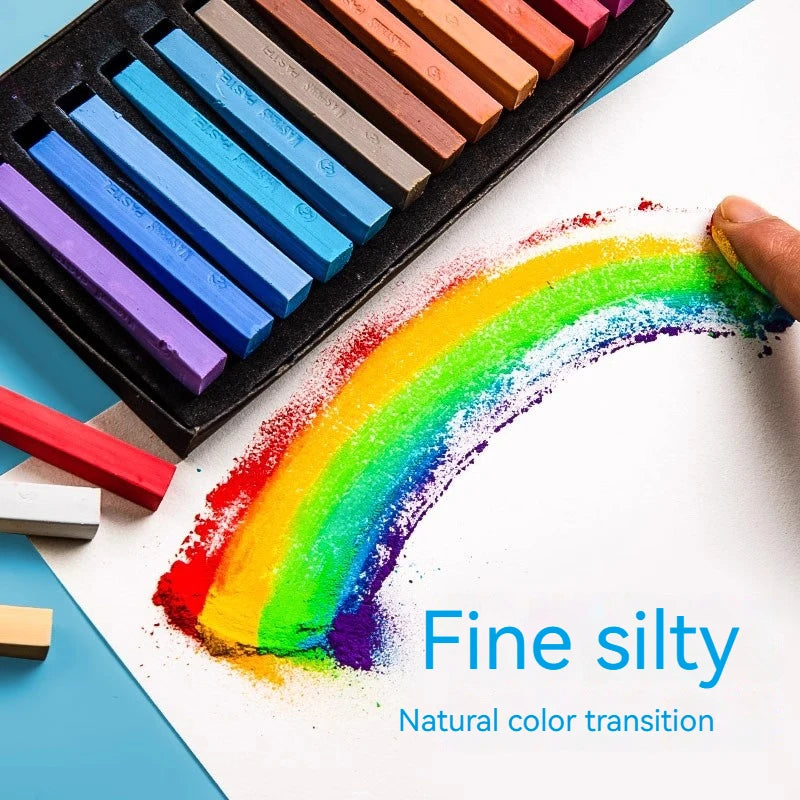 Soft Dry Pastel Chalk Crayons Set: