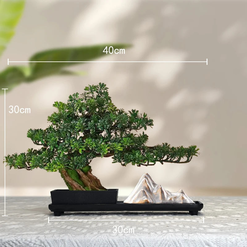 Simulated Welcome Pine Bonsai Ornament