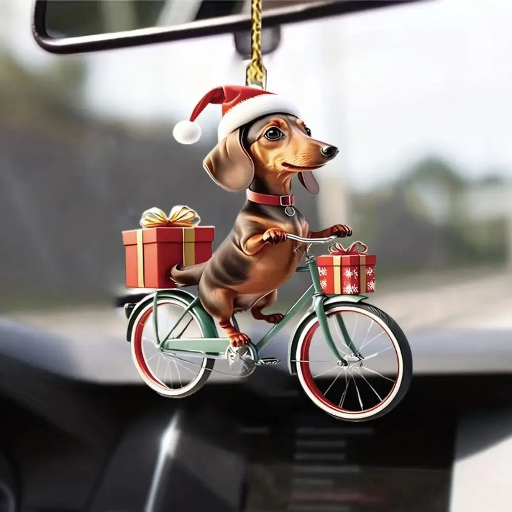 Acrylic Dachshund Christmas Ornament