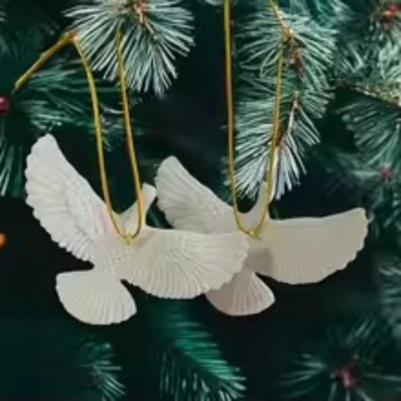 Friendship Doves Resin Christmas Ornament