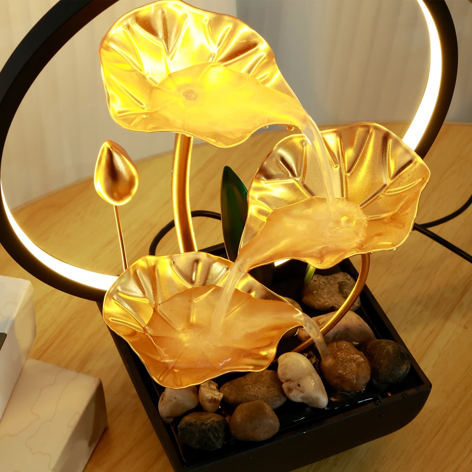 LED Tabletop Flowing Water Fountain
