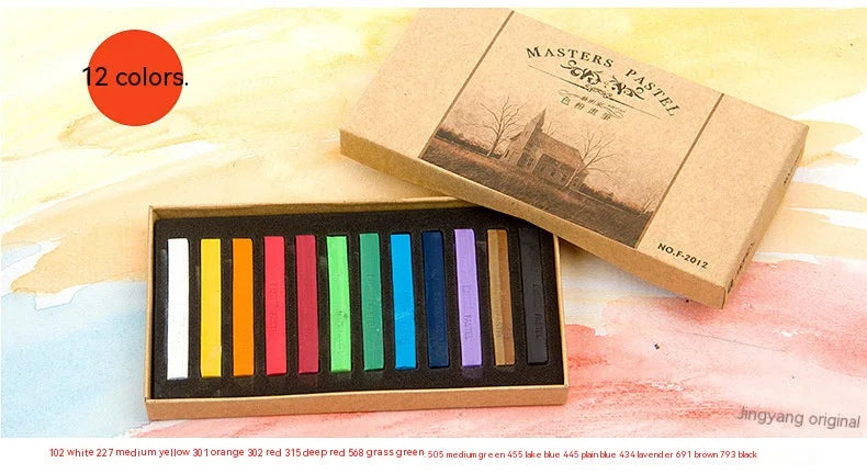 Soft Dry Pastel Chalk Crayons Set: