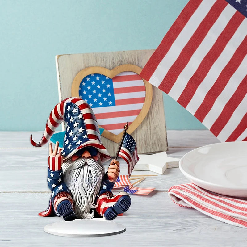 4th of July Eagle Gnome Figurine