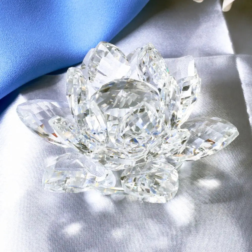 Crystal Lotus Flower Figurine: