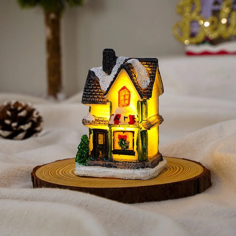 Christmas LED Glowing House Ornament