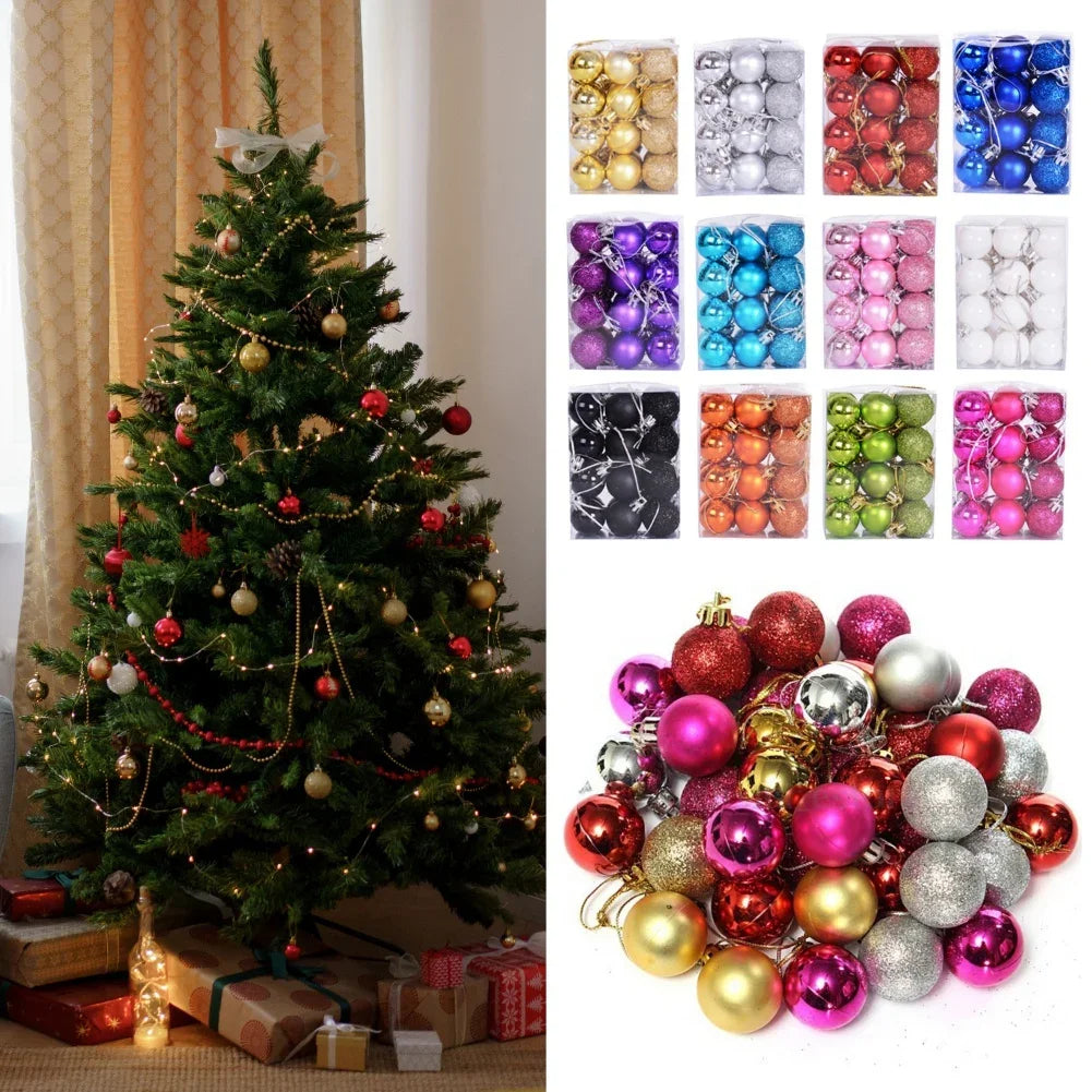 24PCS Christmas Tree Ball Ornaments