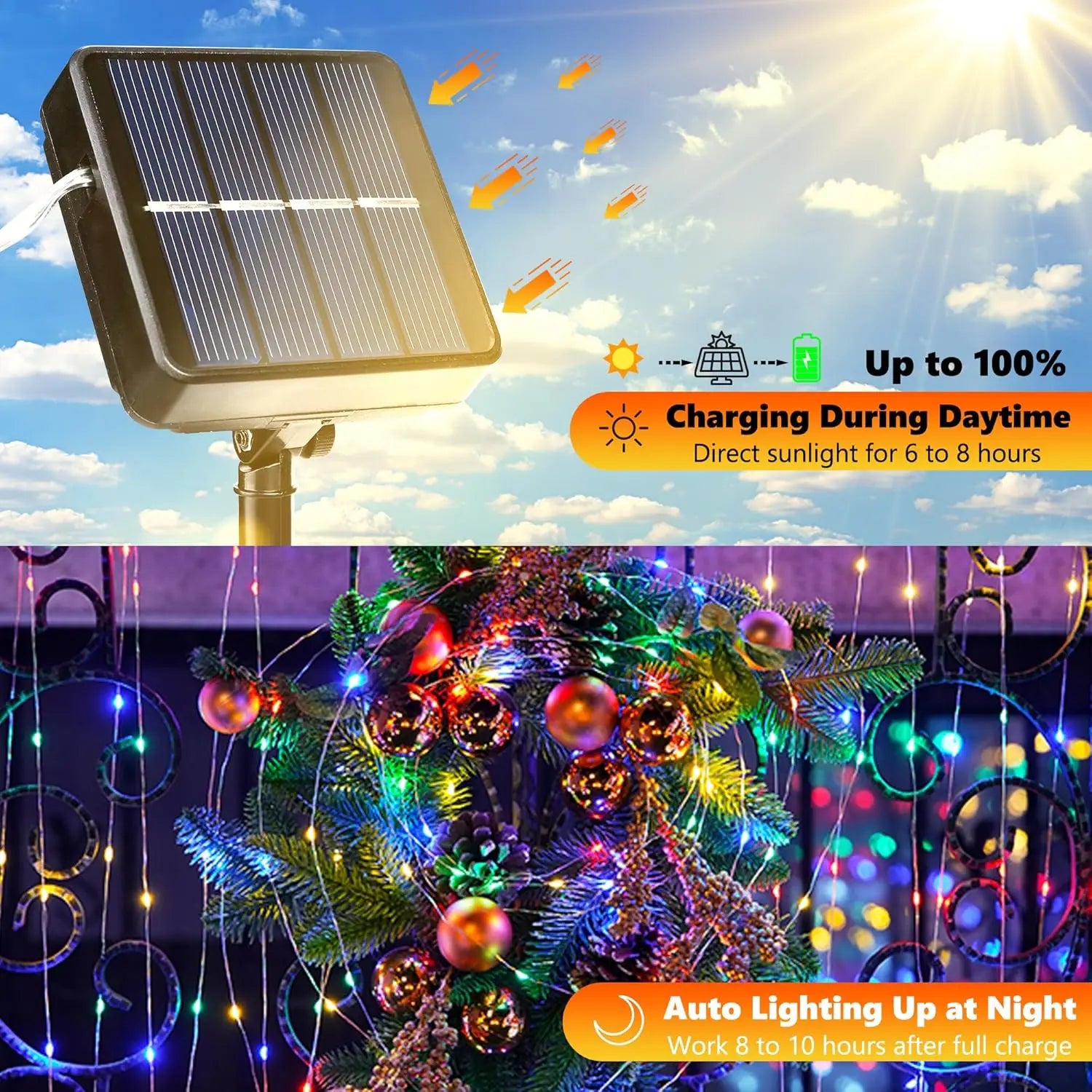 Outdoor Solar LED Fairy String Lights