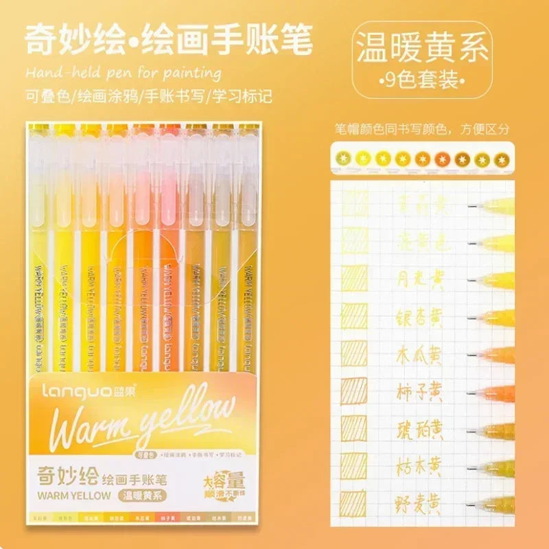 198/6 PCS Morandi Gel Pen Set