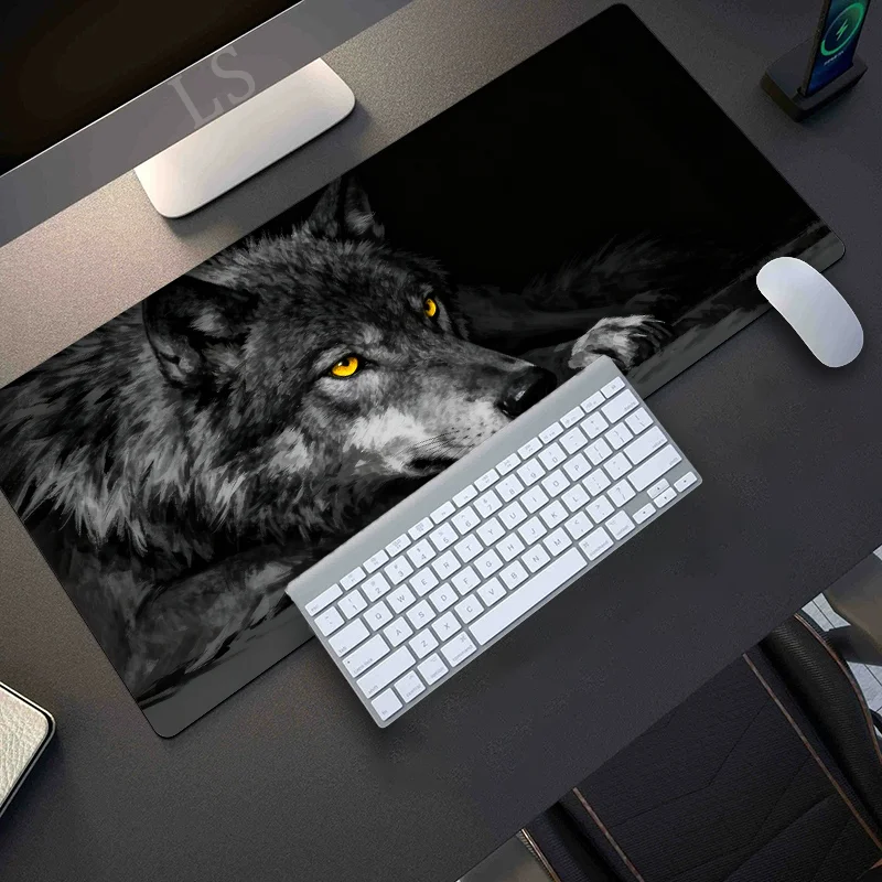 Large Wolf Pattern Gaming Desk Mat