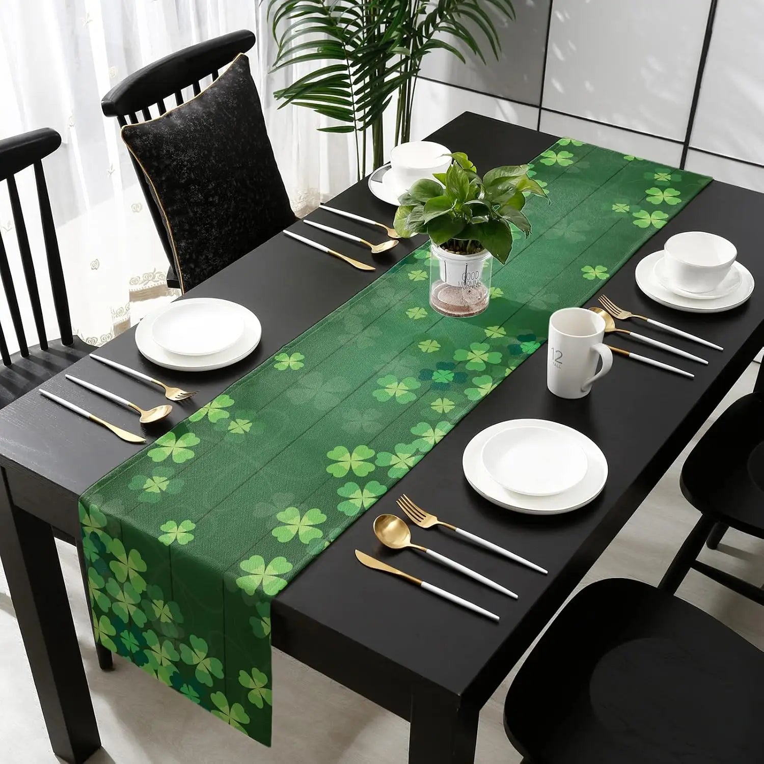 St. Patrick's Day Lucky Clover Table Runner