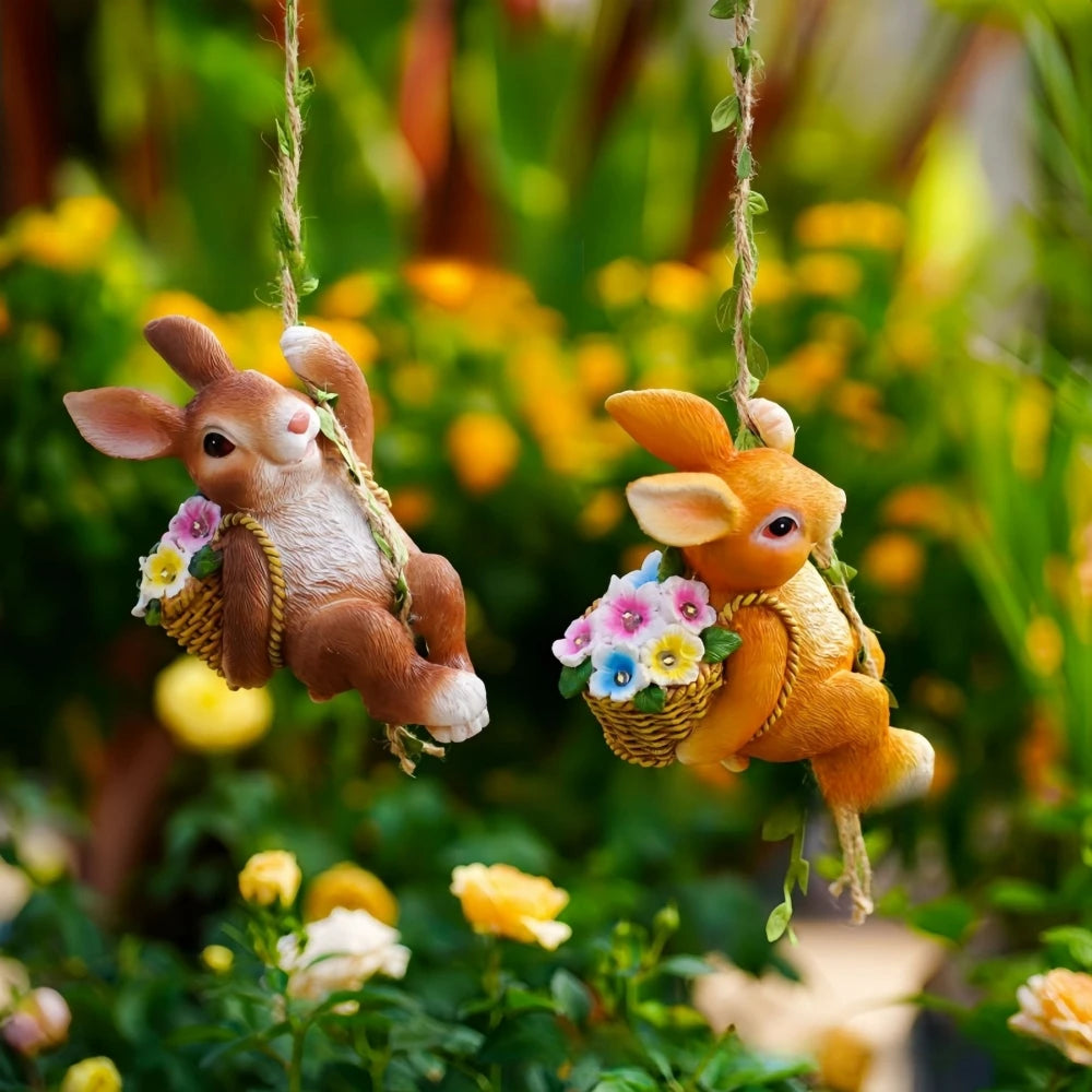 Climbing Rabbit Solar Light Figurine