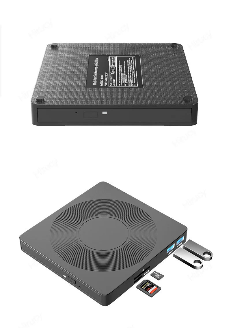USB 3.0 Type-C External CD/DVD Drive with Card Reader