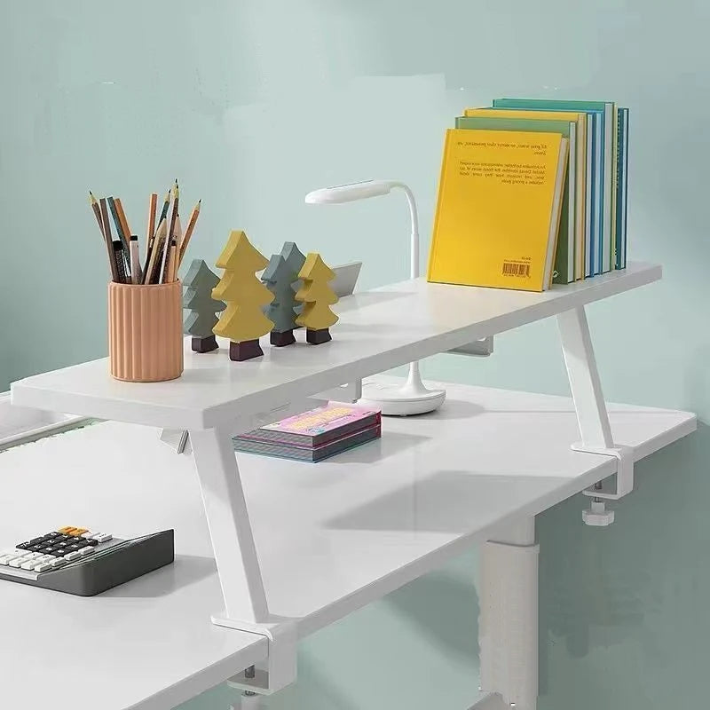 Floating Clamp-On Monitor Riser Shelf