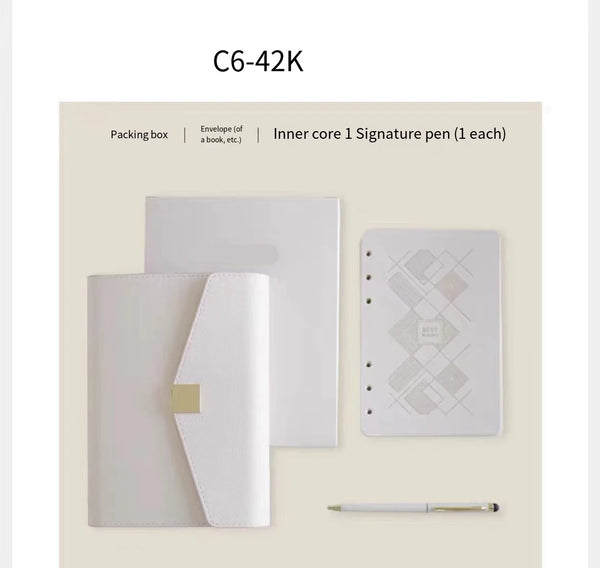 A5 PU Leather Refillable Notebook Planner.