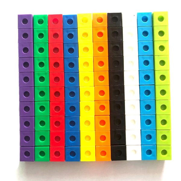 100Pcs Linking Cubes Math Manipulatives: