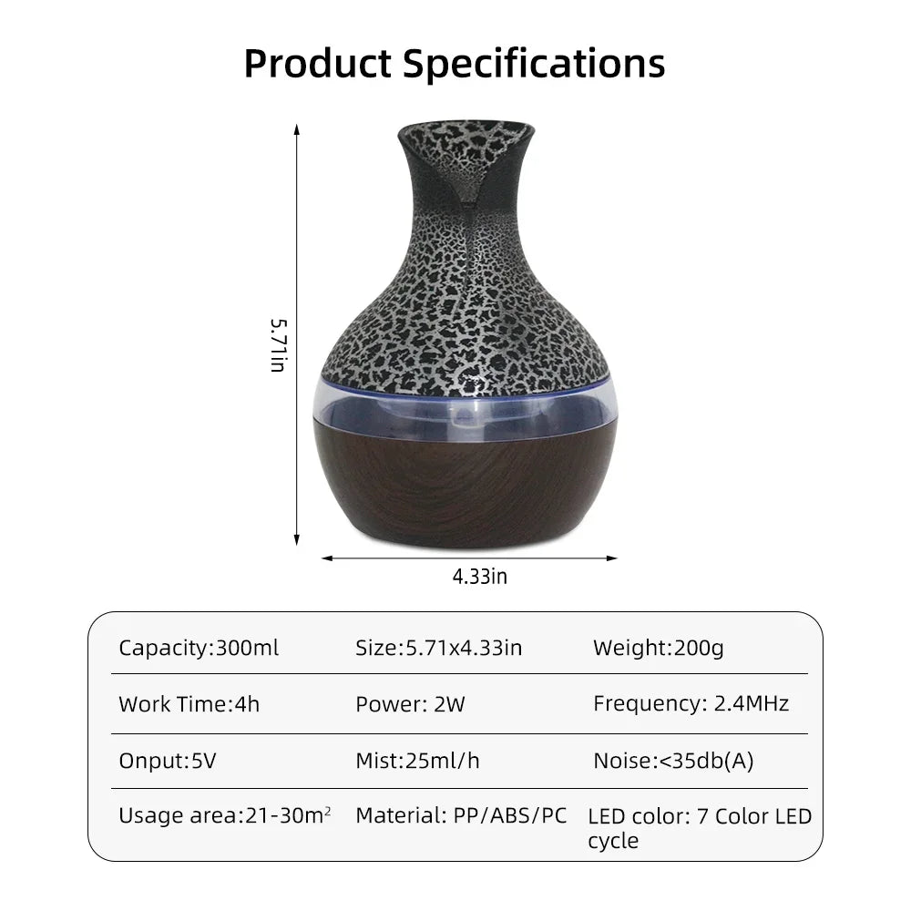 300ML USB Aromatherapy Diffuser & Humidifier