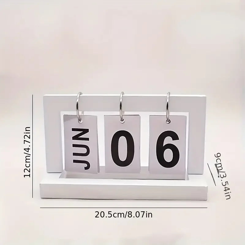 Minimalist Wooden Desk Calendar – Modern Office & Home Decor