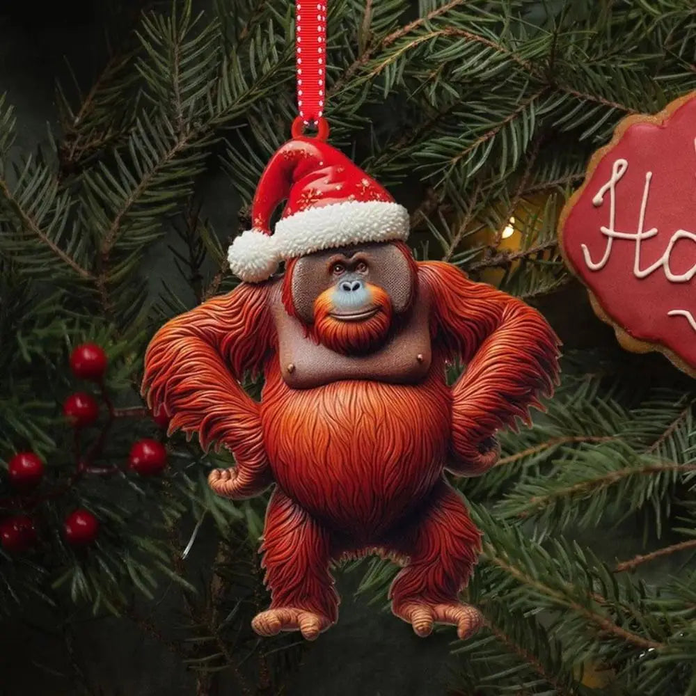 2D Christmas Animal Tree Pendants