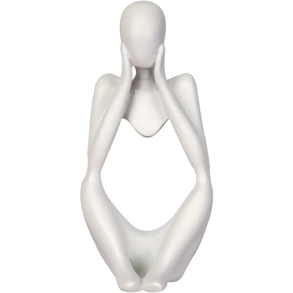 Sandstone Resin Thinker Abstract Sculpture