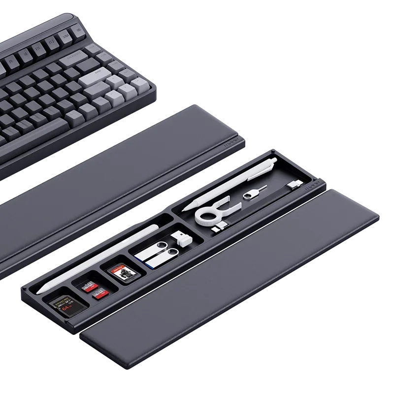 Memory Foam Keyboard Wrist Rest with Storage Box