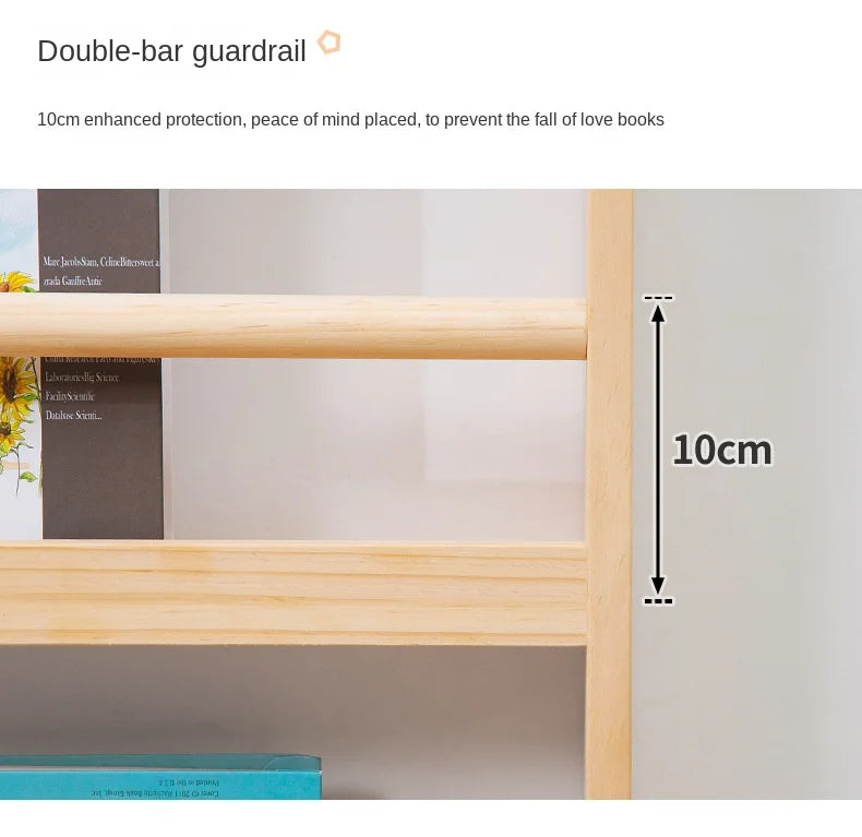Solid Wood Narrow Bookshelf
