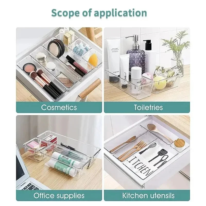 Clear Drawer Organizer Set