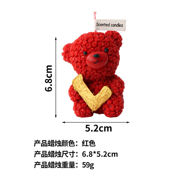 3D LOVE Teddy Bear Scented Candle
