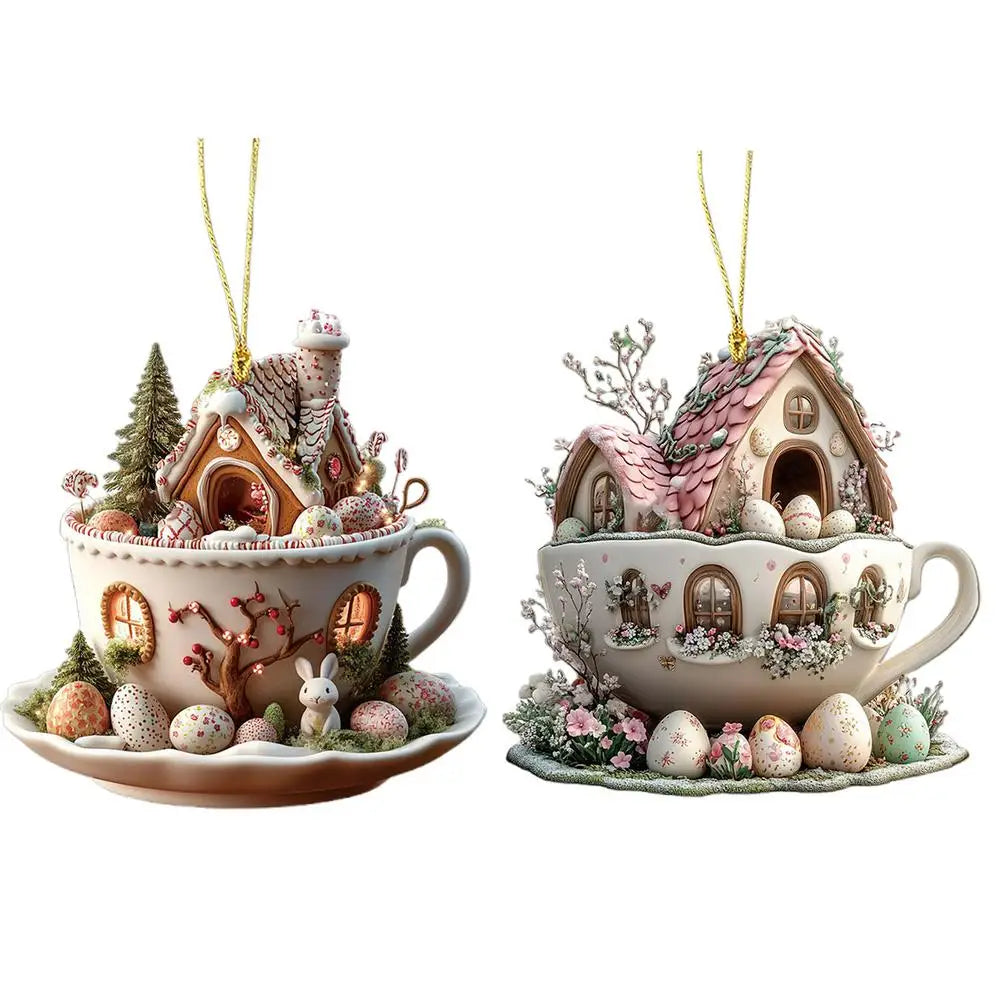 Christmas Coffee Cup Ornaments