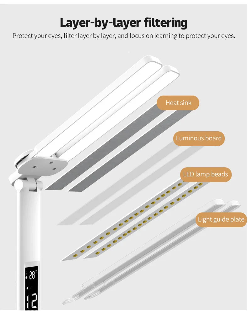 LED Desk Lamp with Calendar