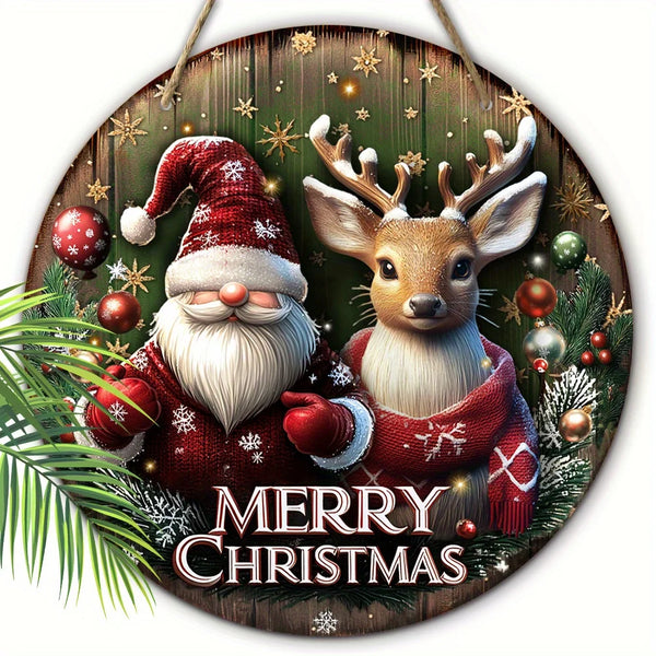 Merry Christmas Wooden Hanging Sign