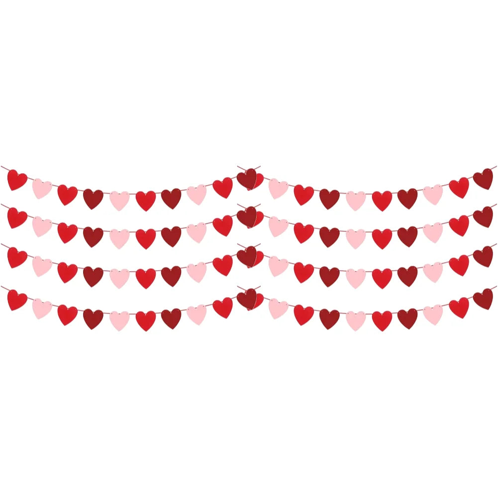 Valentine’s Heart Felt Banner Hanging
