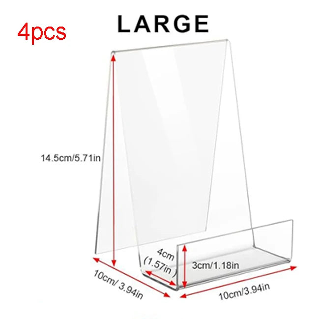 4PCS Clear Acrylic Book