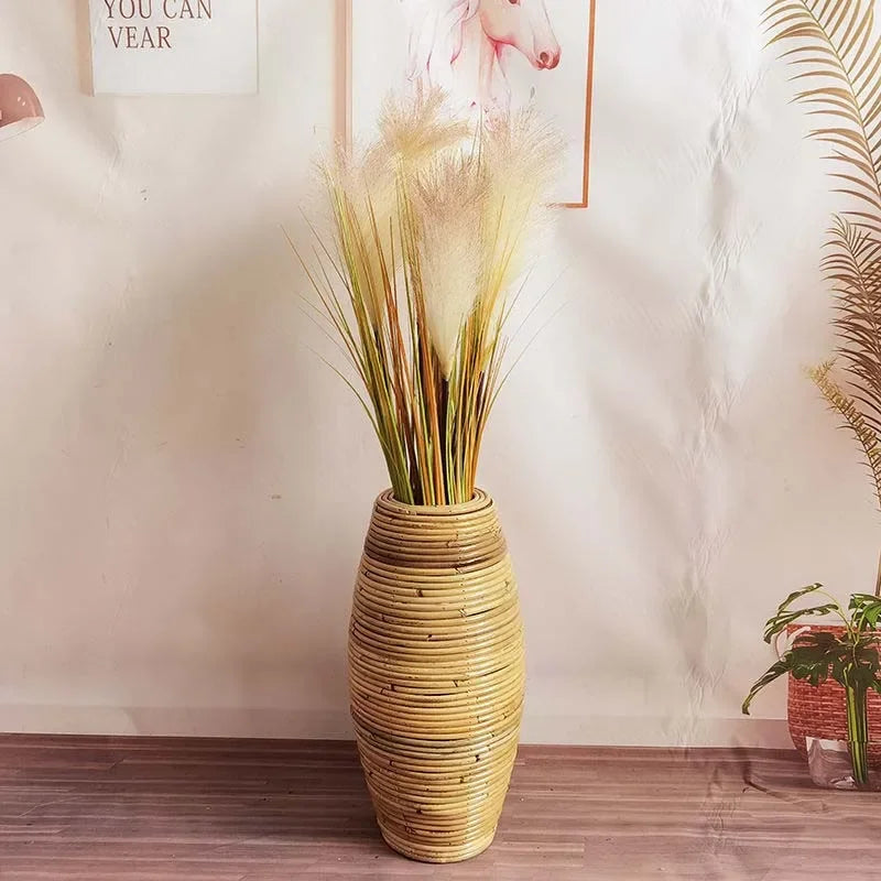 Handwoven Rattan Vase