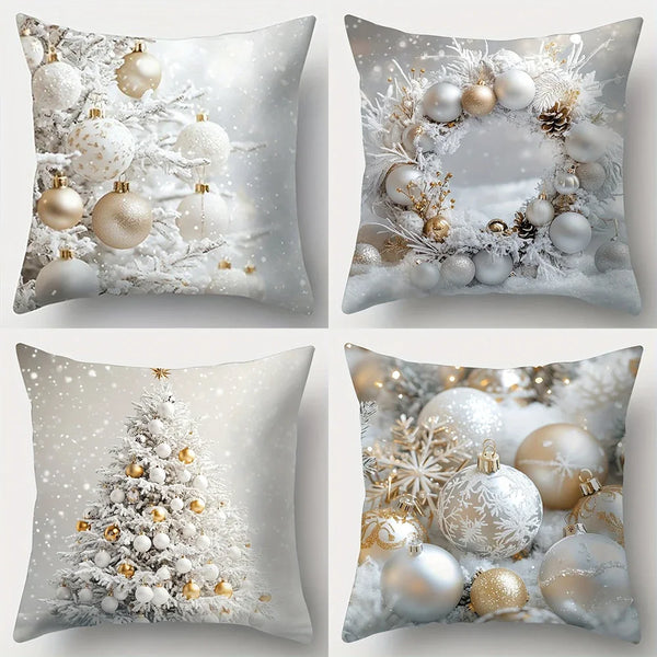 Christmas decoration pillowcase Winter Christmas Tree ball pillow cover Sofa cushion cover home decoration New Year gift