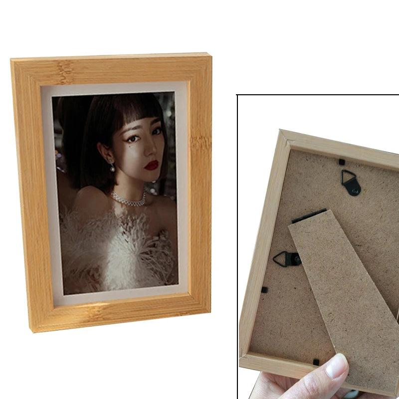 Wooden Photo Frame Wall Hanging Table Stand