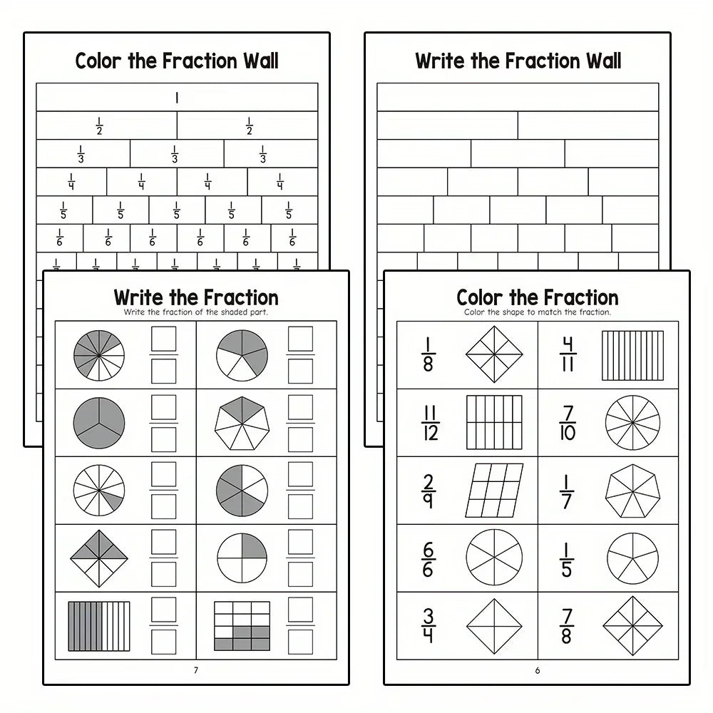 Fun Math Basic Fraction Skills Workbook