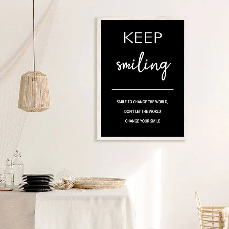 Black and White Motivational Canvas Art