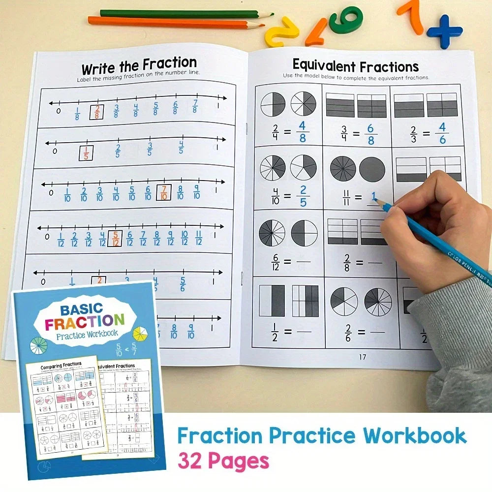 Fun Math Basic Fraction Skills Workbook
