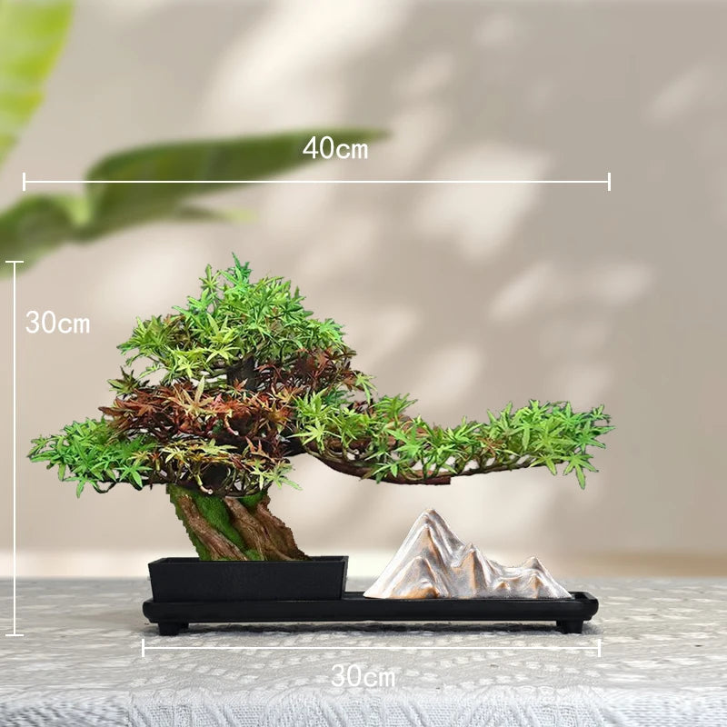 Simulated Welcome Pine Bonsai Ornament