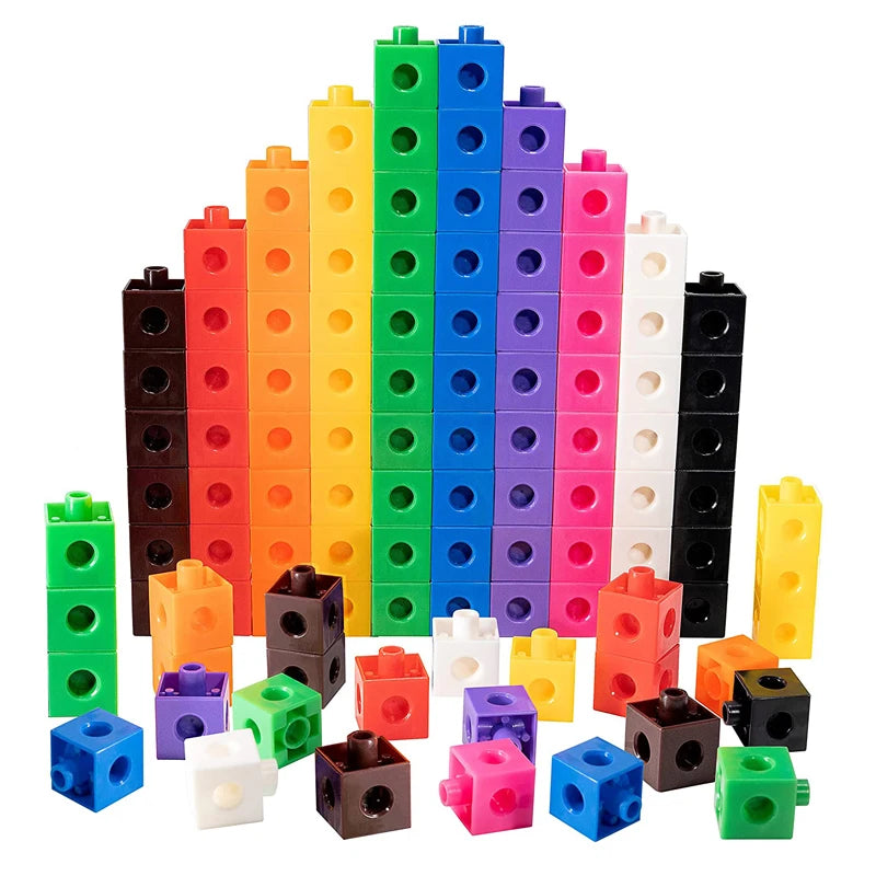 100Pcs Linking Cubes Math Manipulatives: