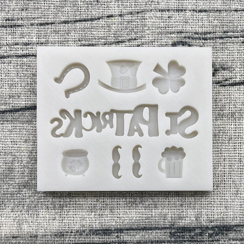 St. Patrick's Day Clover & Horseshoe Silicone Mold
