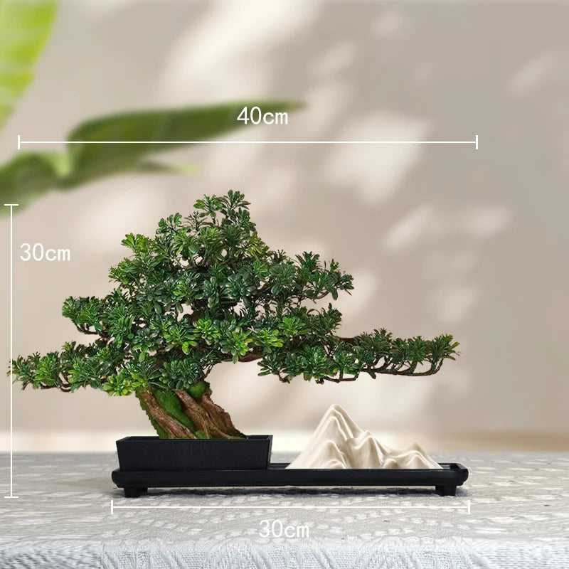 Simulated Welcome Pine Bonsai Ornament