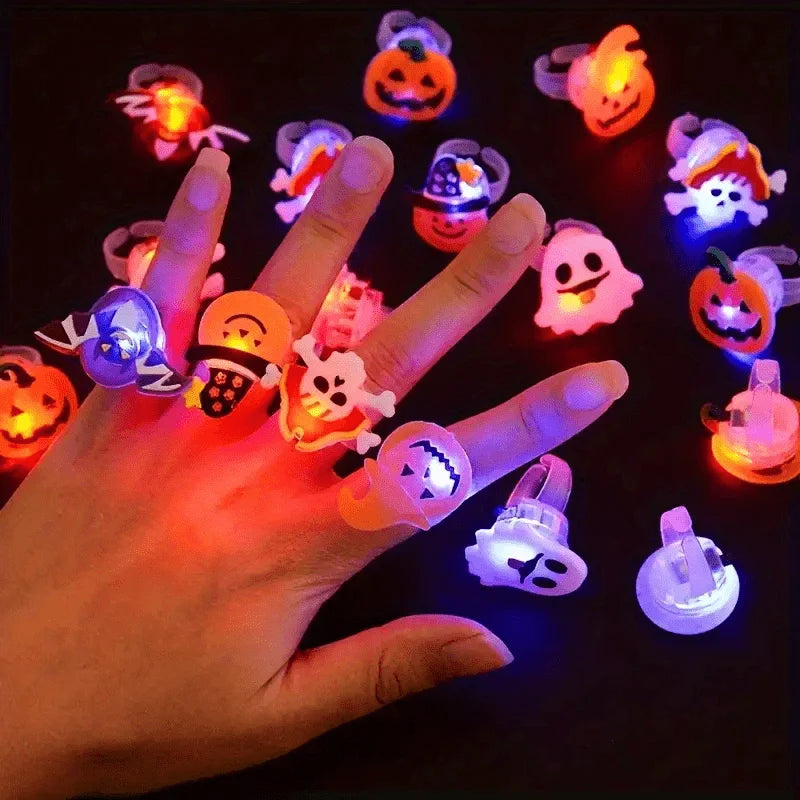 50pcs Glow-in-the-Dark Halloween Rings