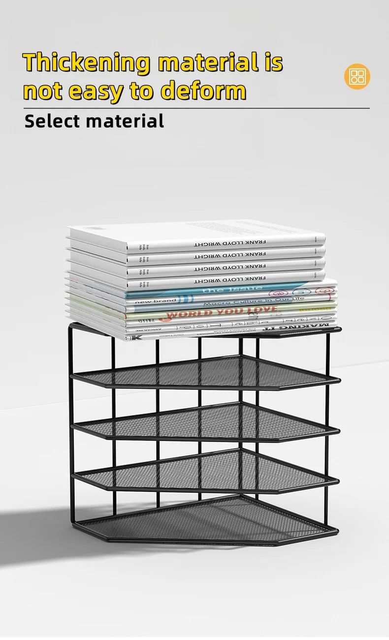 Metal File Rack Desktop Organizer