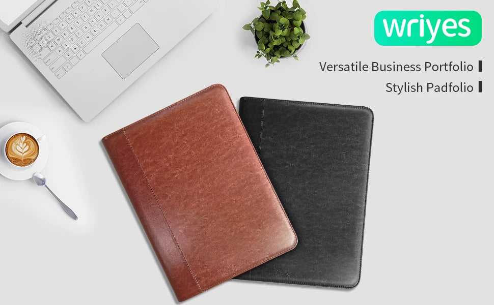 A4 PU Leather Conference Folder – Business Document Organizer